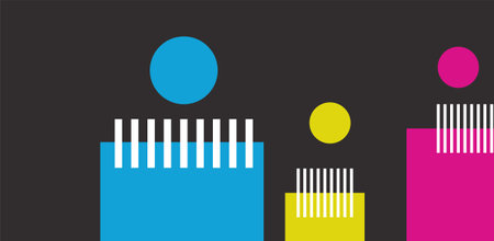 Abstract geometric shapes in the style of minimalism. Vector illustration.のイラスト素材