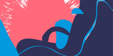 Abstract background. Modern design template in geometric style. Stylish cover for beauty presentation, branding design. Vector illustrationのイラスト素材
