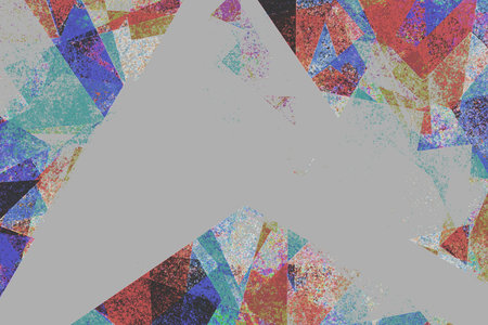 Abstract background with geometric shapes and grunge textures. Vector illustration.