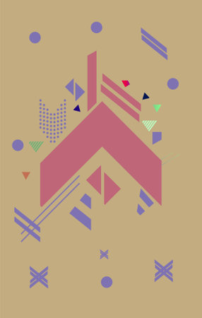 Abstract geometric background with triangles and lines. Vector illustration in retro style.のイラスト素材