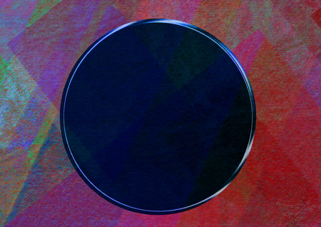 abstract background with a round frame on a textured colored background