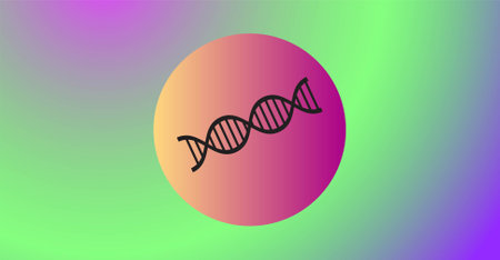 dna icon on colorful background. vector illustration for your design.のイラスト素材