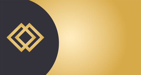 Abstract vector background with gold and black elements. Geometric pattern.のイラスト素材