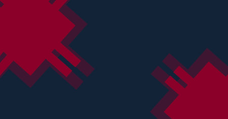 Abstract background with red and blue geometric shapes. Vector Illustration.のイラスト素材