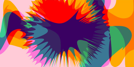 abstract colorful background with a lot of different colors and shapes.のイラスト素材