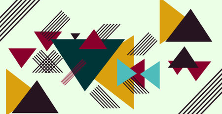 Abstract colorful  geometric  background with triangle shapes  pattern. Creative geometric with a...