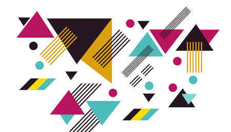 Abstract colorful  geometric  background with triangle shapes  pattern. Creative geometric with a...