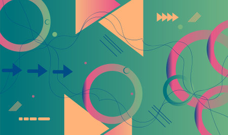Abstract colorful  geometric  background with triangle shapes  pattern. Creative geometric with a...