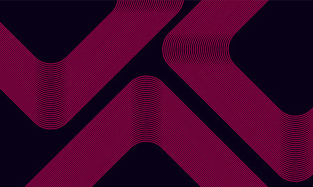 Seamless pattern with pink curved lines on a dark background.のイラスト素材