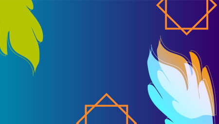 Illustration of a blue background with a pattern and a place for text