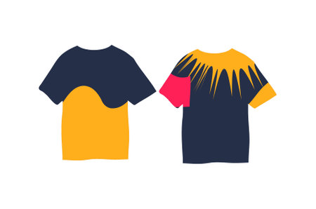 Colorful T shirt template. Vector illustration. Eps 10.のイラスト素材