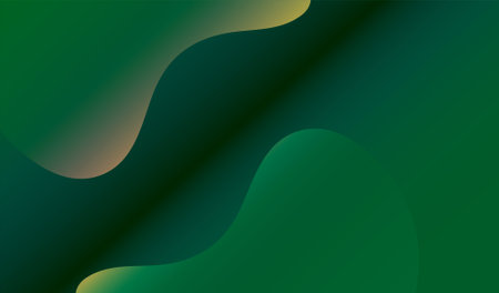 Green gradient poster background. cover template with geometric shapes. Ideal design for social...