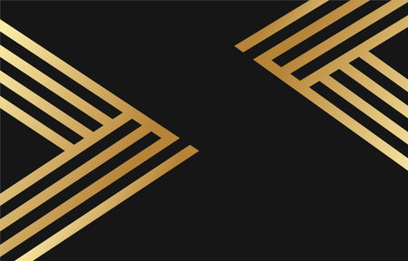 Luxury black and gold geometric background. Vector illustration for designのイラスト素材