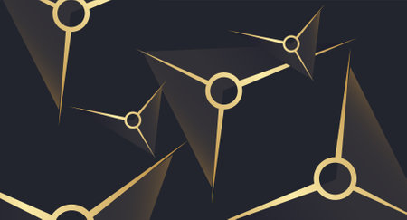 Modern luxury banner web template design golden wave shapes and gold lines with light effect on...