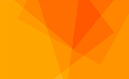 Orange abstract polygonal background. Geometric origami style with gradient.
