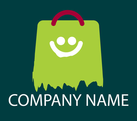 A shopping bag with colorful and fun color styleのイラスト素材