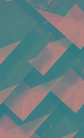 Abstract background with geometric shapes in shades of blue and red. Computer generated graphics.