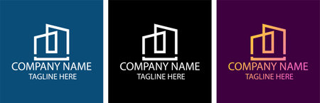 Property Logo Template. Real estate logo. Logo can be used for icon, building, construction, and architecture companyのイラスト素材