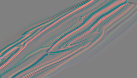 abstract background with smooth lines and waves in green and pink colors