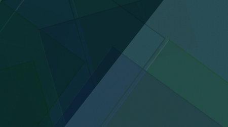 Abstract geometric background with green triangles. 3d rendering, 3d illustration.の写真素材