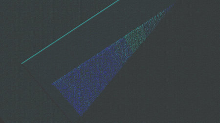 Abstract background with geometric pattern in blue and green colors. Computer generated graphics.