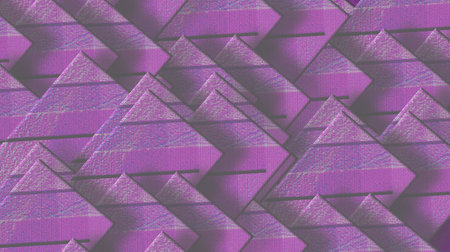 Seamless pattern of pink triangles. Abstract background. 3D rendering.