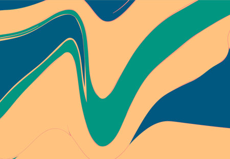 Abstract background with wavy lines. Vector illustration in flat style.のイラスト素材