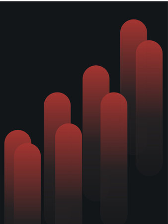 Vector illustration of a red equalizer on a black background. Eps 10