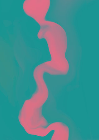 abstract background with smooth wavy lines in pink and blue colors