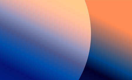 Abstract blue and orange gradient background with copy space. Vector illustration.