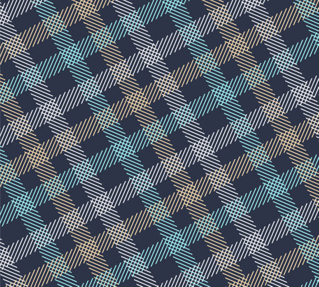 Tartan check plaid pattern. Seamless simple textured dark plaid vector illustration for flannel...