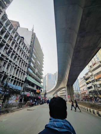 the road in the city of kowloon at north china.の写真素材