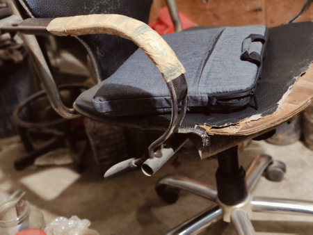 Close up of an old chairの写真素材