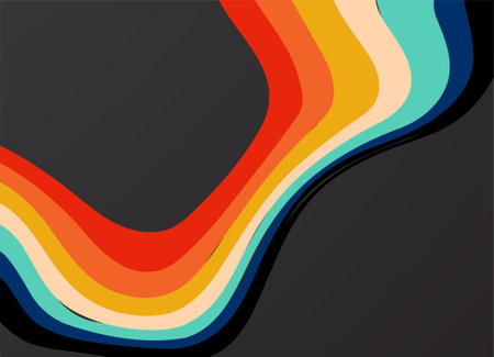 Colorful abstract wavy background, vector illustration eps 10.のイラスト素材