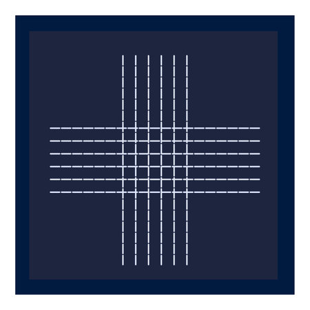 Lines, stripes in a square frame on a blue background.のイラスト素材