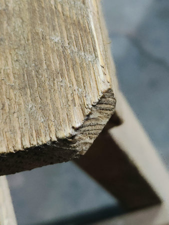 Wooden structure of an old chair, close-up. Background