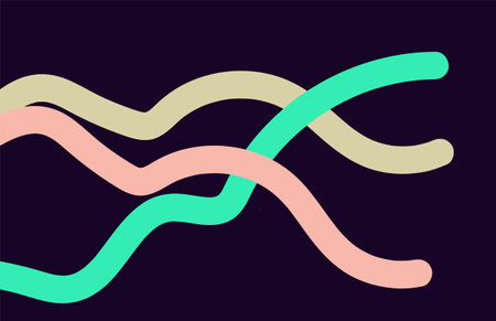 abstract background with lines and waves. Vector illustration in a flat style