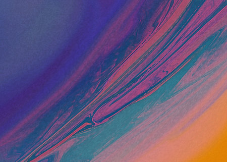 abstract background with smooth lines in blue, orange and purple colorsの写真素材