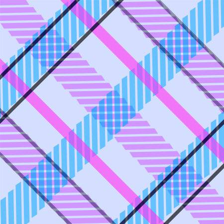 Seamless tartan plaid pattern in blue and pink colors