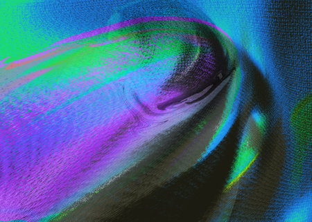 abstract background texture, pattern. Silk fabric is transparent, green and blue in color.