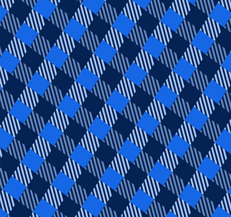 Vector illustration of a traditional Scottish tartan pattern, featuring a classic checkered design....