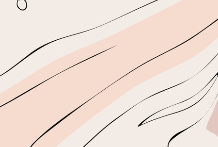 Abstract background with hand drawn doodle lines. Vector illustration.のイラスト素材