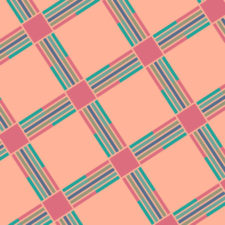 Geometric seamless pattern with minimalistic color lines. Seamless geometric lines pattern. Modern...
