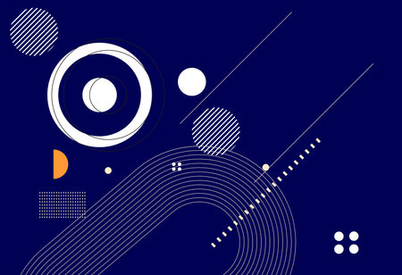 Abstract geometric background with circles and lines. Vector Illustration for your designのイラスト素材