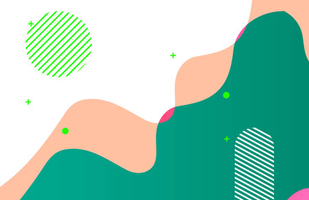 Abstract background with geometric shapes. Vector illustration in trendy flat style.のイラスト素材