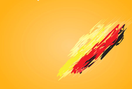 abstract yellow background with some smooth lines in it, vector illustrationのイラスト素材