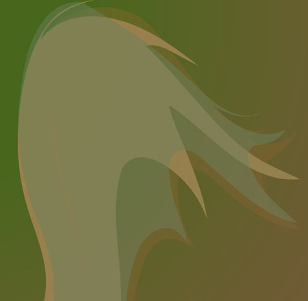 abstract green background with a wavy hair pattern, vector illustrationのイラスト素材