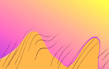 abstract background with wavy lines and curves in pastel colorsのイラスト素材