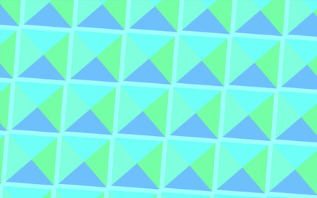 Seamless pattern of blue and green triangles. Vector illustration.