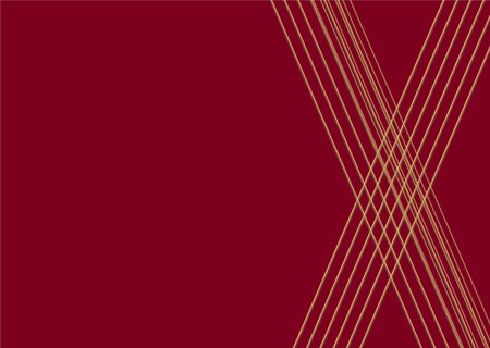 Luxury red background with golden lines. Vector illustration for your design.